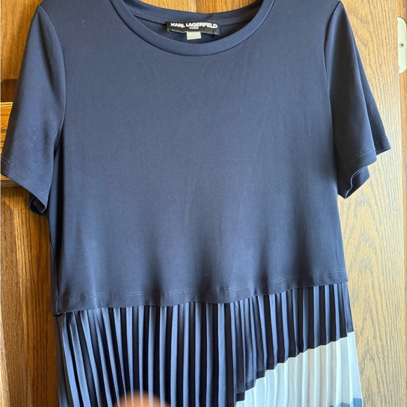 Karl Lagerfeld Paris Pleated Midi Dress - Picture 4 of 7